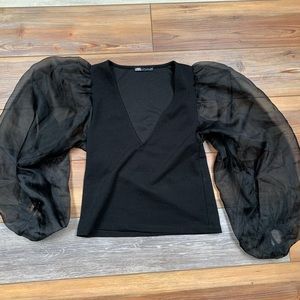 Zara puff sleeve top